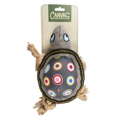 Les indispensables du jardin:Jouet pour chien coloris multicolore peluche tortue Duvoplus Canvas - 27 x 21 x 10 cm