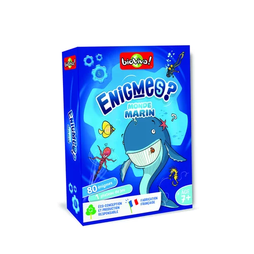 Confort nature：Jeu de cartes Énigmes - Monde marin Bioviva Éditions