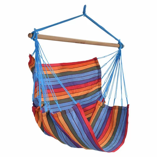 Pour profiter pleinement du jardin:Chaise hamac coloris multicolore certifié FSC® Jobek Hamac TranKil - 140 x 110 cm
