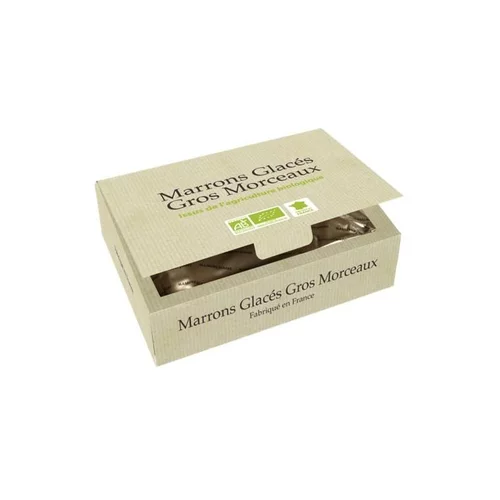 Le petit plus du jardin:Ballotin de 18 marrons glacés bio en gros morceaux - 250 g