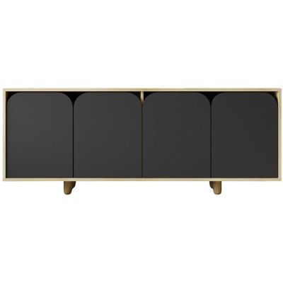 Buffet 4 portes en aggloméré Lazio Bohem (Anthracite)