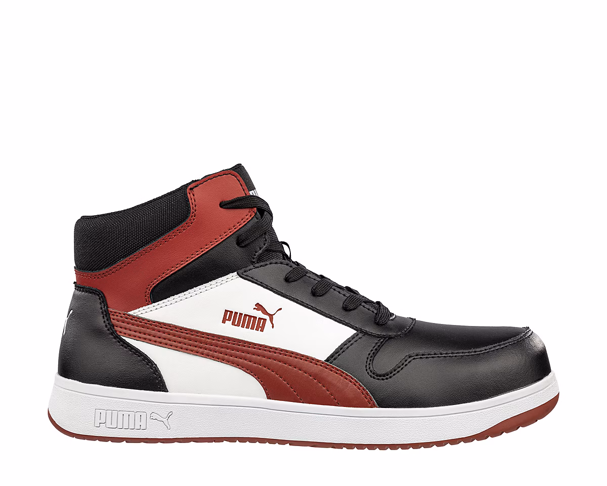 Chaussures de sécurité et chaussettes – Chaussure haute FRONTCOURT Blk/Wht/Red S3 T.48 PUM00179