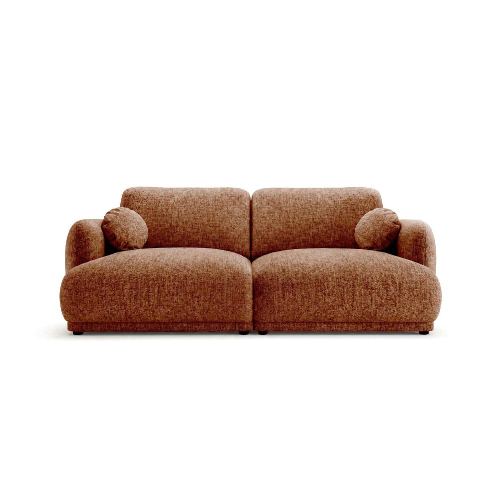 BEST MOBILIER Pietro - canapé droit 3 places en tissu texturé