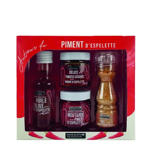 Essentiel maison：Coffret autour du piment d’Espelette Savor et Sens - 400 g