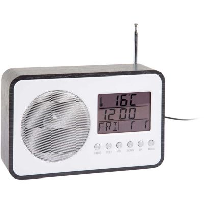 Réveil avec radio FM Retro (Noir)