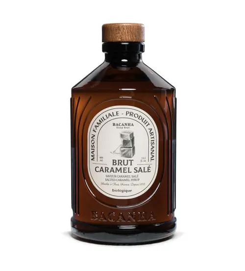 Un plus pour votre jardin:Sirop de caramel salé brut bio Bacanha - 400 ml