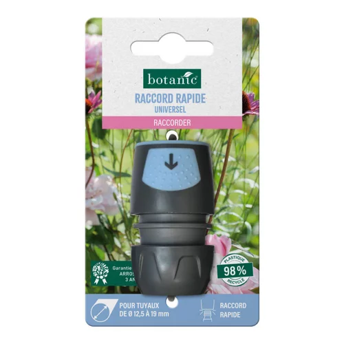 Jardin & pratique:Raccord rapide universel botanic® pour tuyaux de Ø 12,5 à 19 mm