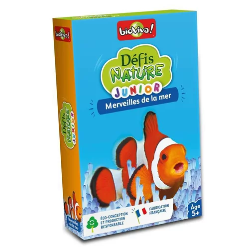 Pour profiter dehors：Jeu de cartes Défis nature junior - Merveilles de la mer Bioviva Éditions