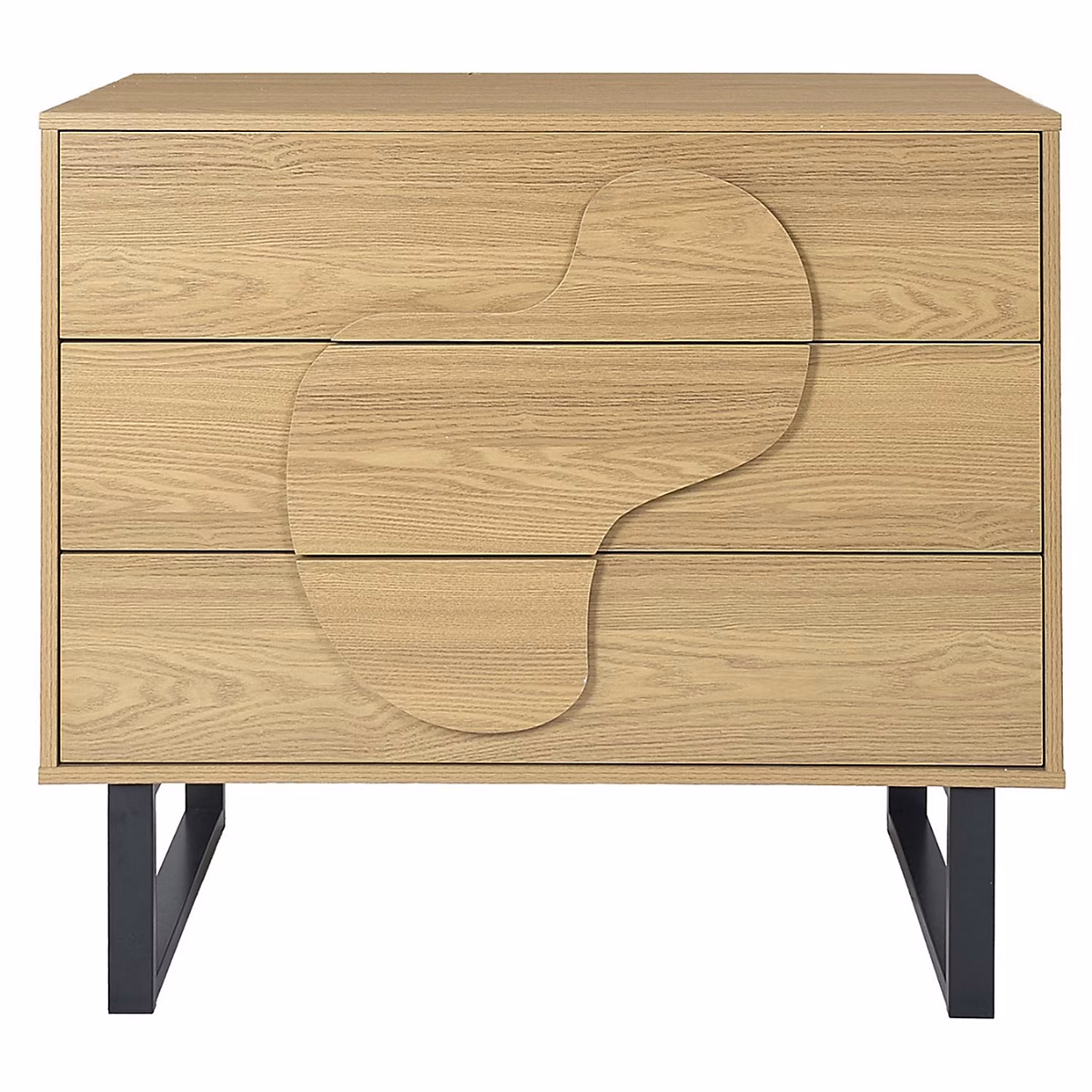 Commode 3 tiroirs Beige | L. 90 x l. 49 x H. 79 cm – CALYPSO