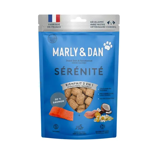 Pour vivre dehors:Friandises pour chien tendres bouchées sérénité Marly & Dan - 50 g
