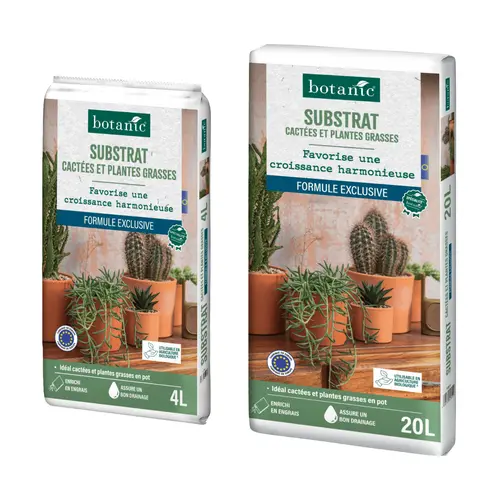 À découvrir pour l’extérieur：Substrat pour cactées et plantes grasses botanic®