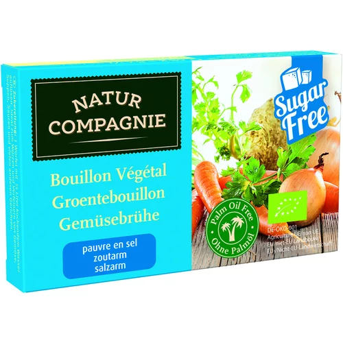 Nature facile:Bouillon bio pauvre en sel x 8 cubes en boîte de 84 g