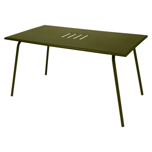 Solution jardin:Table Monceau coloris vert en acier Fermob - 146 x 80 cm