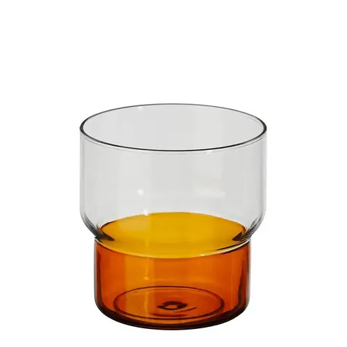 Choix malin:Verre orange/transparent Riga - Ø 8 x H 8,5 cm