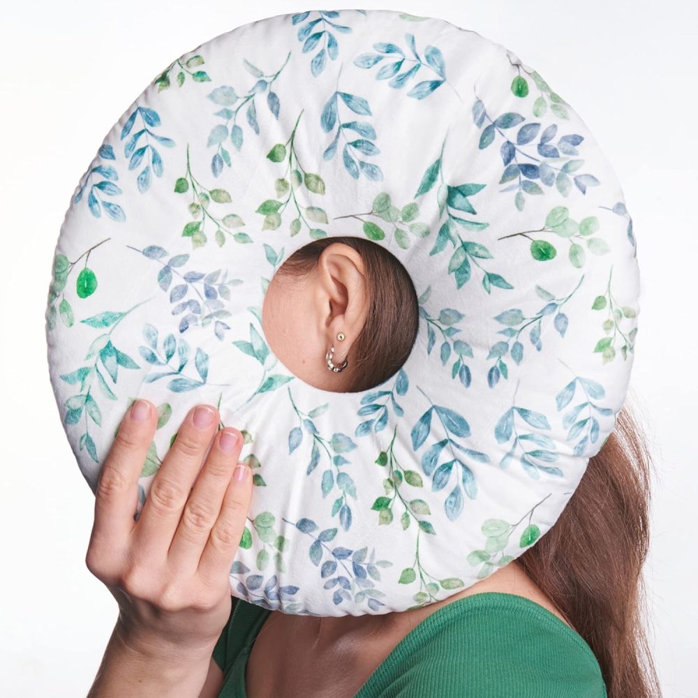Oreiller Avec Trou | Soulage Douleur Des Oreilles | Oreiller De Piercing Dormir Sur Côté | Rembourrage Réglable | Oreiller Beignet | Réduit Pression