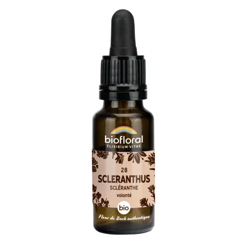 Mon jardin:Élixir n°28 Biofloral de scléranthe en flacon de 20 ml