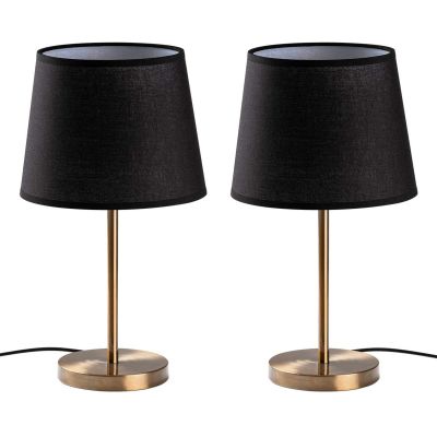 Ensemble de 2 lampes à poser Abajur (Doré et noir)
