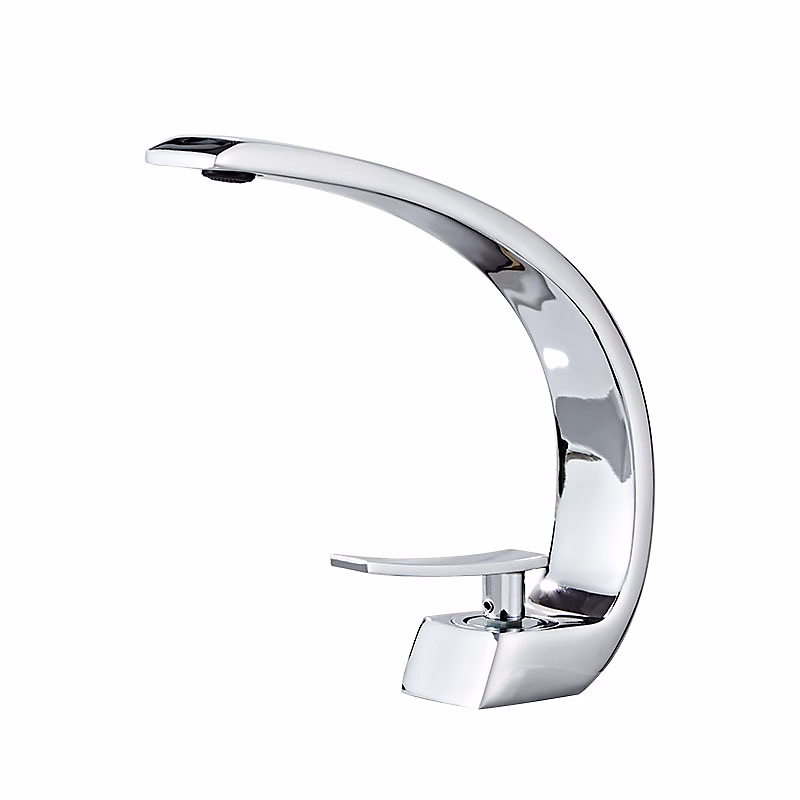 BASHLWUA Robinet de lavabo design en cascade en laiton chromé pour salle de bain – Réf. FEHHOFRIM9019975858