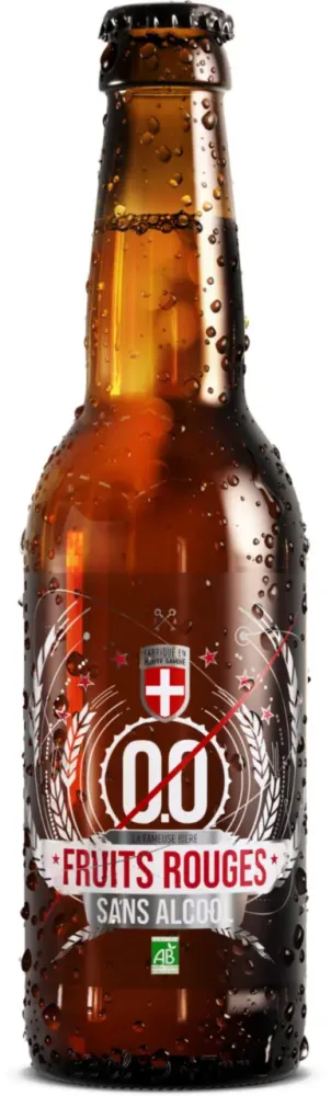 Solution simple:Bière sans alcool bio Fruits rouges Brasseur Savoyard - 33 cl