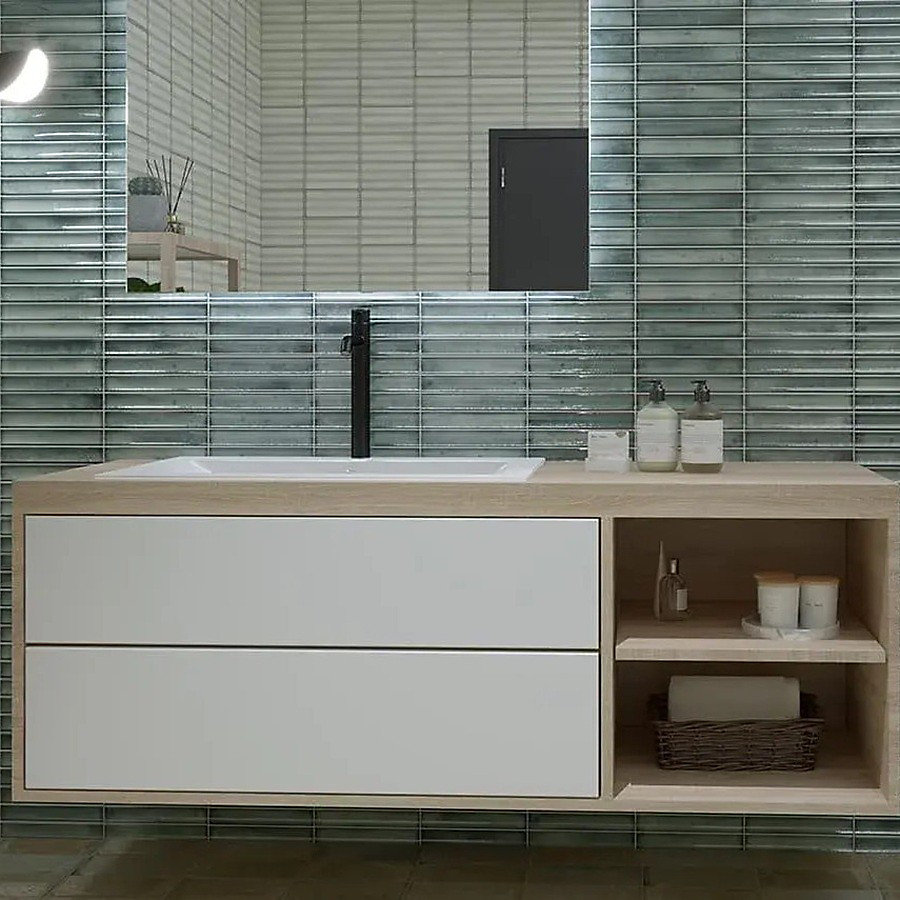 carrelage KANJI WINTER BLUE 11 – 5 × 23,1 cm effet zellige