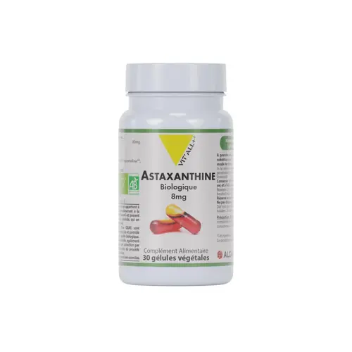 Jardin et confort:Complément alimentaire bio Vit’All+ Astaxanthine 8 mg - les 60 gélules végétales