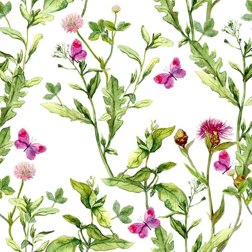 Jardin & loisirs:Lot de 20 serviettes 3 plis Pink Spring coloris multicolore - 33 x 33 cm