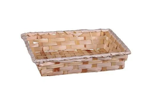Un indispensable au jardin:Corbeille Rihana rectangulaire en bambou naturel Cav Service - 24 x 18 x 5 cm