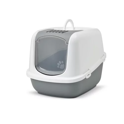 Pour votre espace vert：Maison de toilette pour chat Nestor Jumbo Gris 66,5x48,5x46,5 cm