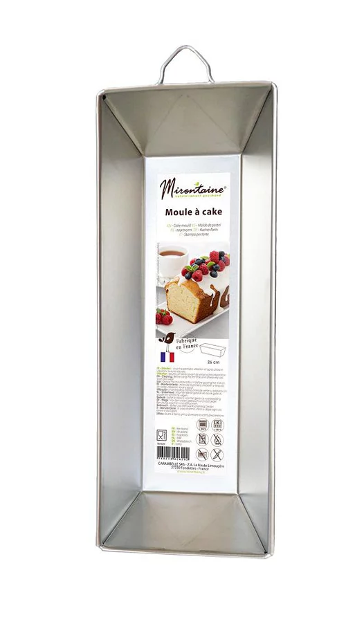 Facile au jardin:Moule à cake coloris gris en aluminium Mirontaine - 26 cm