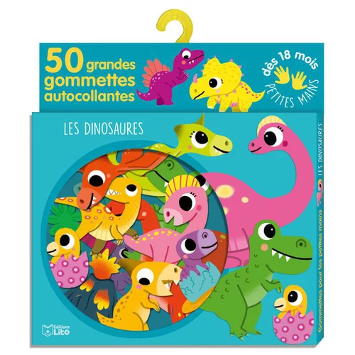 Facile pour le jardin:Les Dinosaures Gommettes pour les Petites Mains 18 mois Éditions Lito