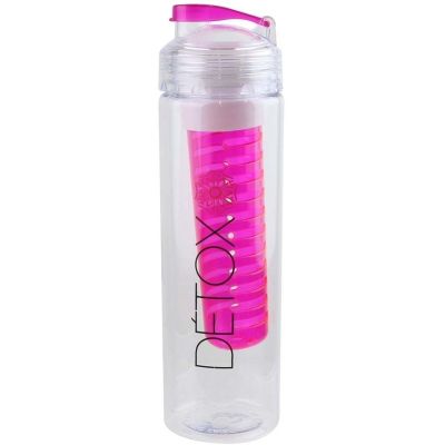 Bouteille détox avec infuseur intégré 650 ml (Rose)