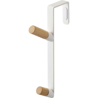 Patère 2 crochets spécial porte Door (Blanc)