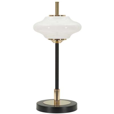 Lampe à poser en métal et verre 22 x 46 cm Vintage