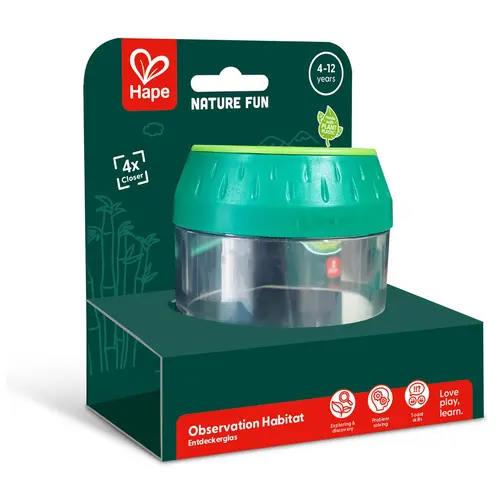 Choix pratique:Boîte-loupe à exploration en plastique à base de plantes Hape à partir de 5 ans - 7,2 x 7,2 x 8,5 cm