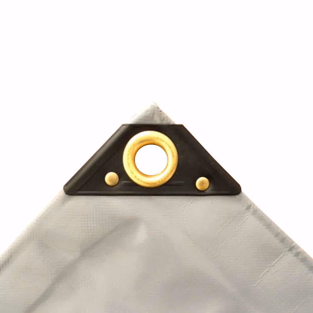 Bâche PVC 650g/m2 – 5 × 6m, grise, bâche de protection étanche et résistante (30m)
