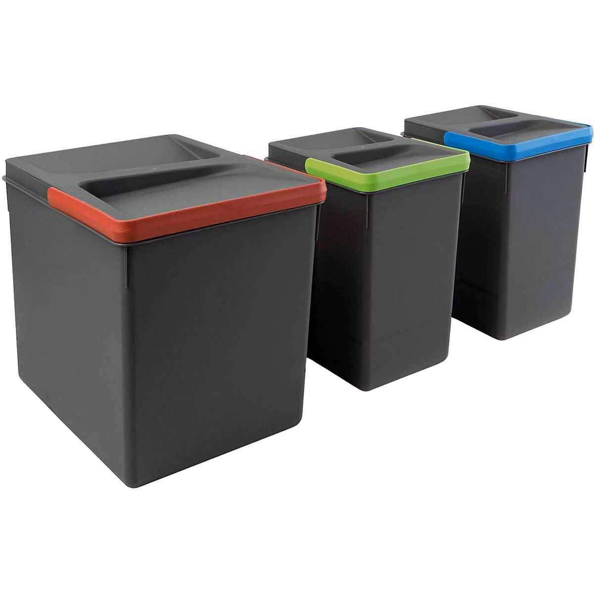 Poubelle de cuisine – Bacs de tri pour tiroir de cuisine Recycle 2 bacs de 7 litres et 1 bac de 15 litres