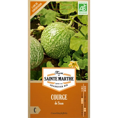 Essentiel pour le jardin：Graines de Courge de Saim bio Ferme de Sainte Marthe - graines à semer