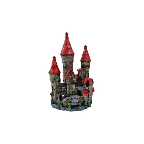 Espace vert pratique:Déco Led Bulles Château Résine 11x12x21 cm