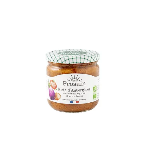 Utile extérieur：Riste d’aubergines bio en bocal de 345 g
