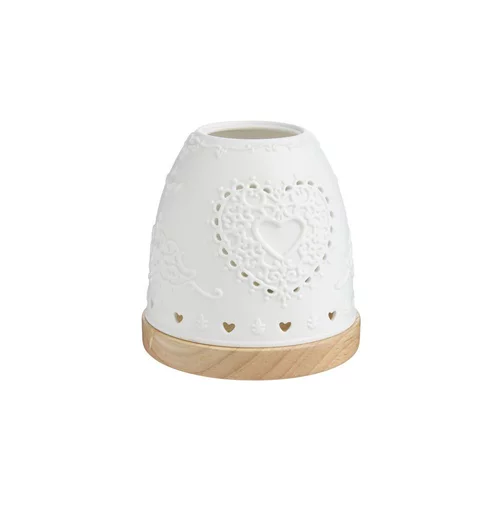 Pour mieux profiter de l’extérieur：Mini-igloo lumineux en verre à motifs coeurs Bernard Grange