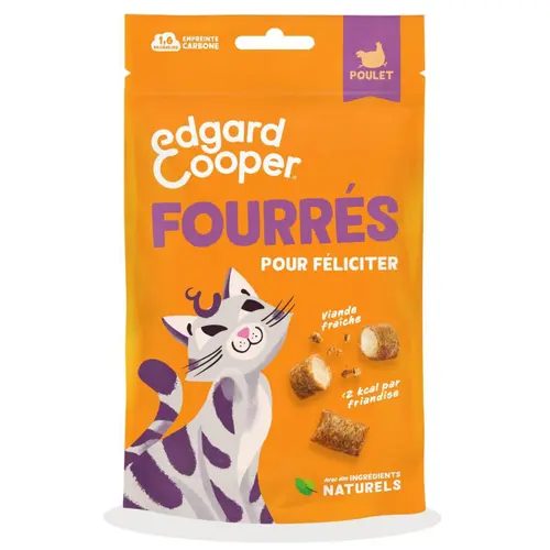 Choix pour le jardin：Friandises pour chat au poulet sans céréales Edgard & Cooper Fourrées - 50 g