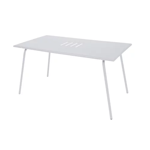 Un indispensable au jardin：Table de jardin coloris blanc coton Monceau Fermob - 146 cm