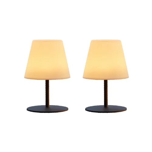 Une solution pratique pour le jardin：Ensemble de deux lampes de table USB sans fil - Ø 10 x H 16 cm