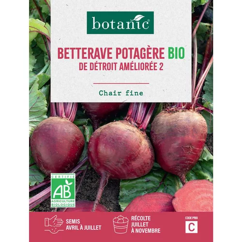 Pratique pour le jardin：Graines de betterave de détroit améliorée 2 bio botanic® - graines à semer