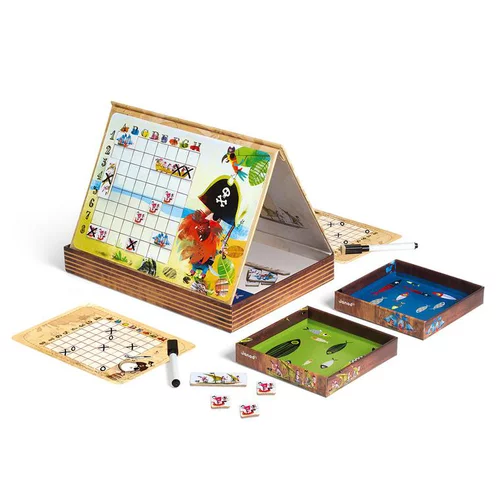Déco extérieur：Jeu de stratégie multicolore Janod bataille navale pirates