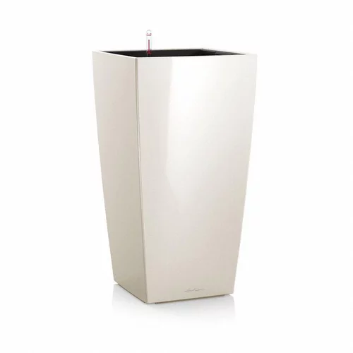 Équipement pour le jardin：Pot à réserve d'eau Cubico Blanc L.30x30 x H.56 cm