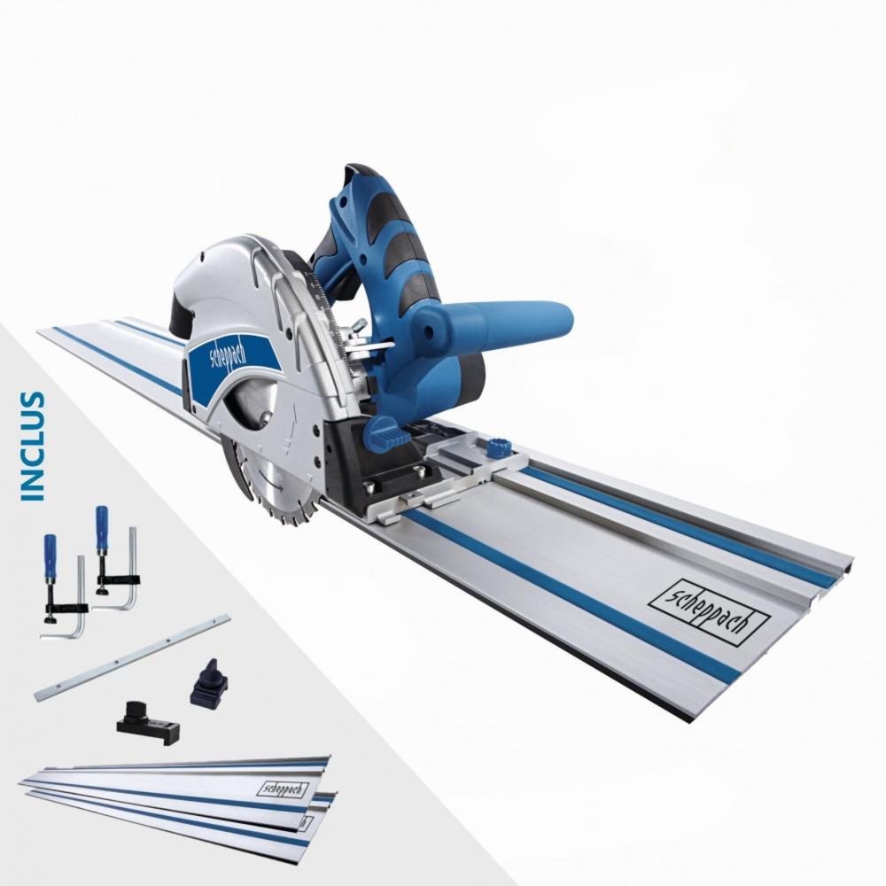 SCHEPPACH Scie circulaire plongeante filaire pl56 scheppach, 1200 w, 160 mm + rail