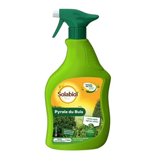 Une idée pour le jardin：Traitement anti-pyrale du buis prêt à l’emploi en flacon pulvérisateur Solabiol - 750 ml