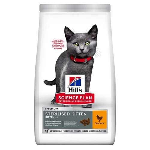 Jardin confort plus：Croquettes pour chaton stérilisé Hill's Science Plan Kitten Sterilised - 3 kg