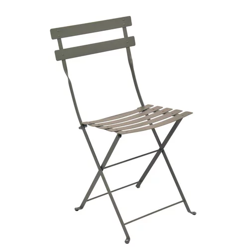 Solution jardin：Chaise pliante en acier coloris romarin Bistro Fermob - 82 cm